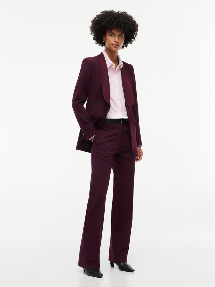 Blazer Tuxedo Slim Fit de Botão Único