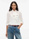 Blusa com Laço em Georgette Crinkle