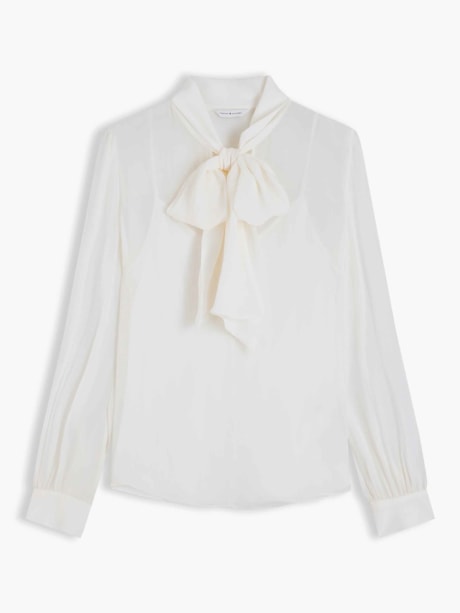 Blusa com Laço em Georgette Crinkle