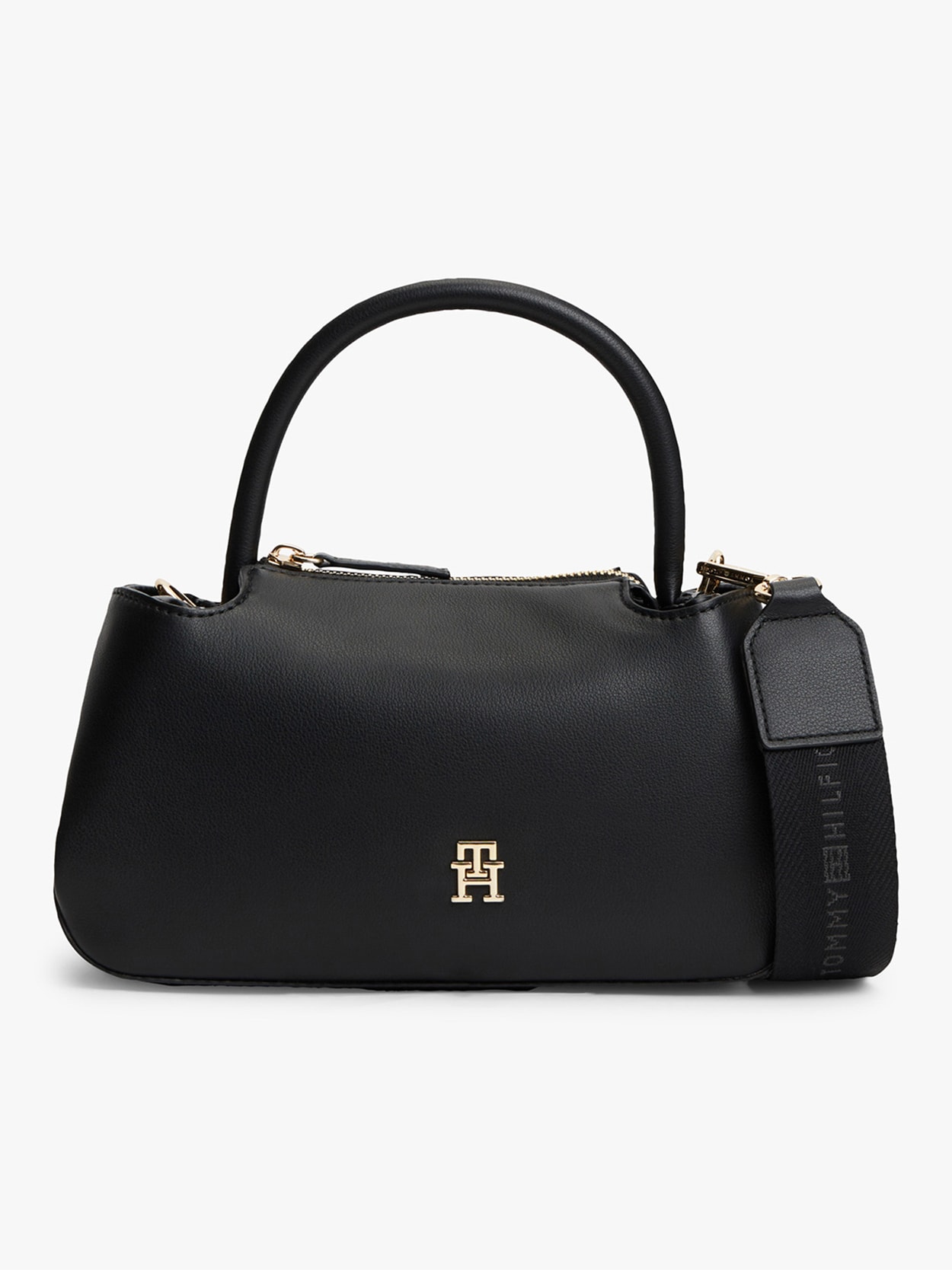 Bolsa Baguette Satchel com Alça de Mão e Transversal Removível