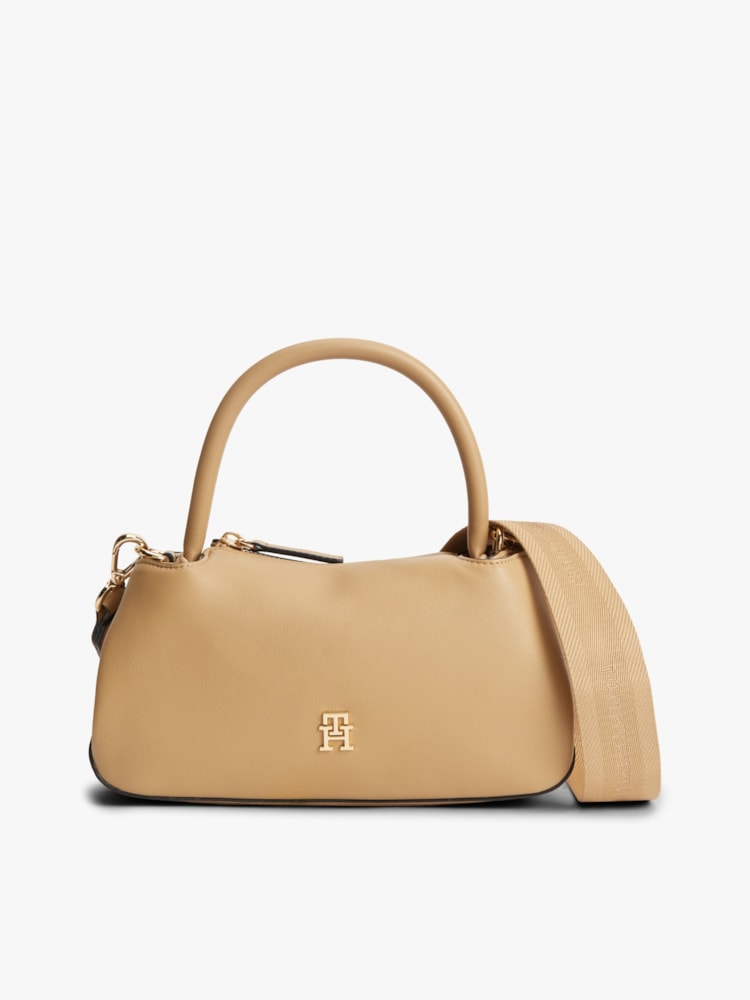 Bolsa Baguette Satchel com Alça de Mão e Transversal Removível