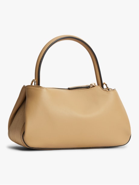 Bolsa Baguette Satchel com Alça de Mão e Transversal Removível