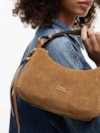 Bolsa de Ombro em Couro com Textura Aveludada