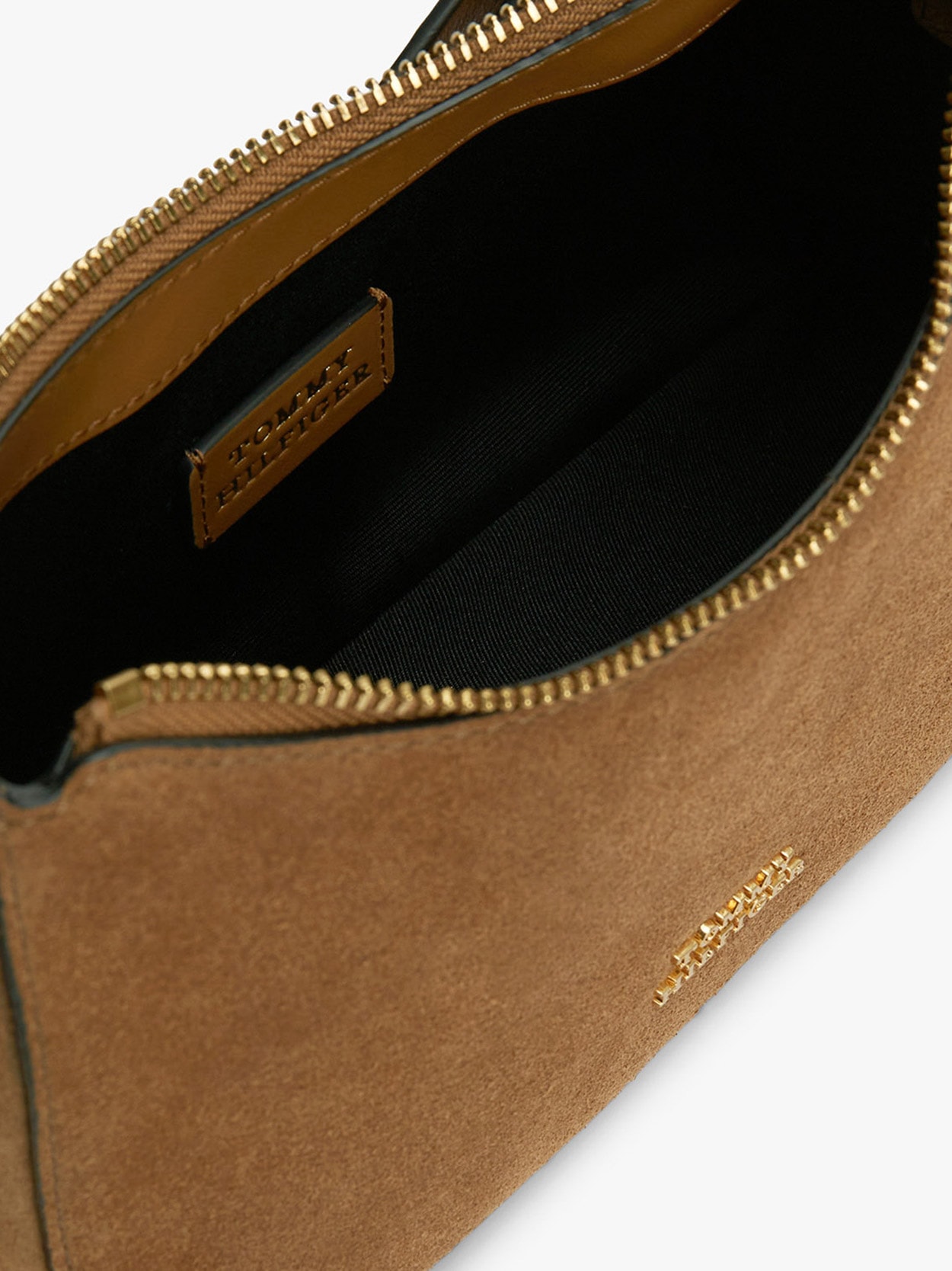 Bolsa de Ombro em Couro com Textura Aveludada