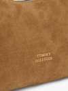 Bolsa de Ombro em Couro com Textura Aveludada