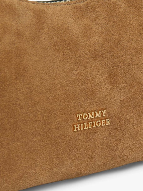 Bolsa de Ombro em Couro com Textura Aveludada
