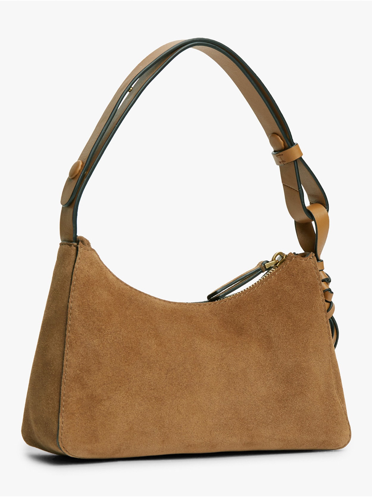 Bolsa de Ombro em Couro com Textura Aveludada