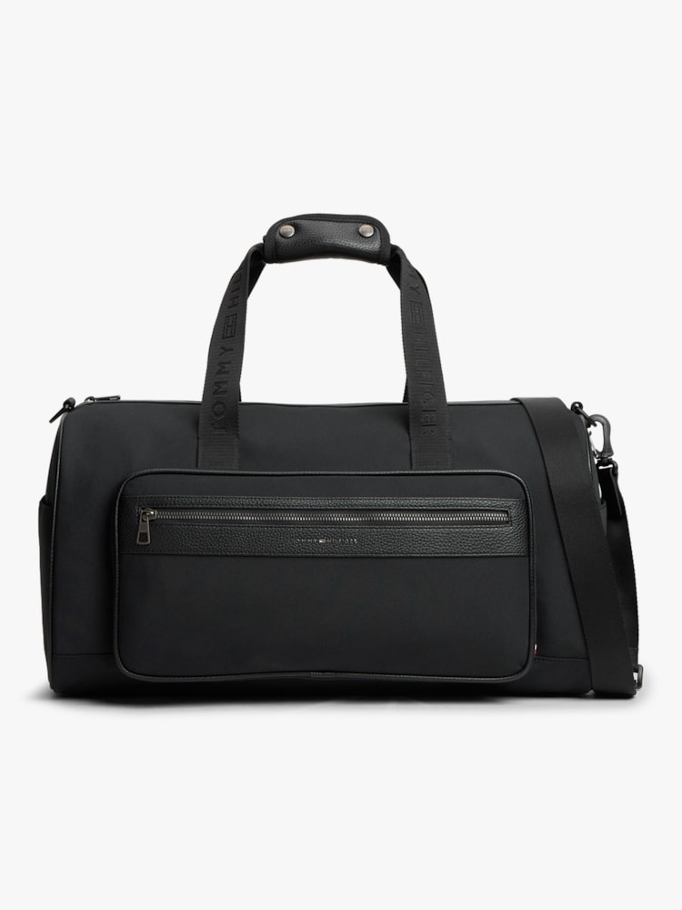 Bolsa Duffel com Logo e Texturas Mistas