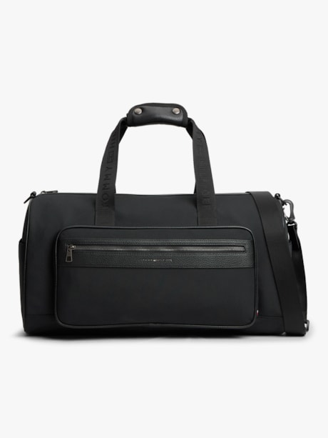 Bolsa Duffel com Logo e Texturas Mistas