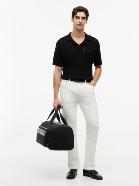 Bolsa Duffel com Logo e Texturas Mistas