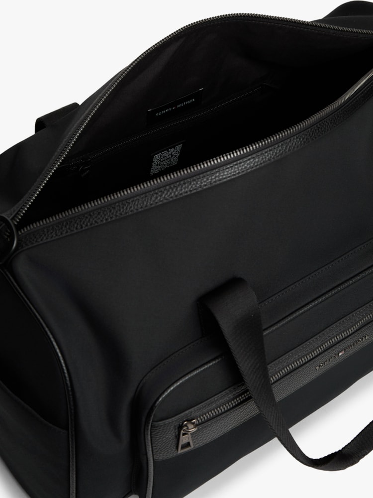 Bolsa Duffel com Logo e Texturas Mistas