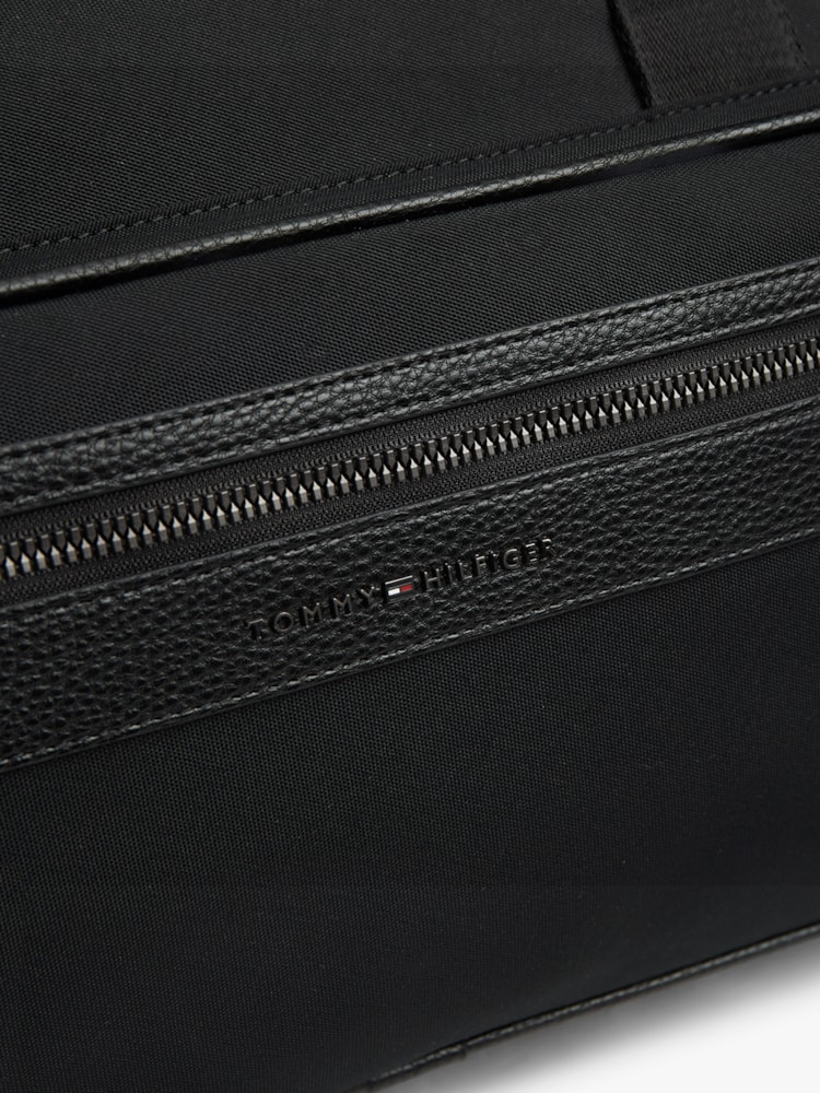 Bolsa Duffel com Logo e Texturas Mistas