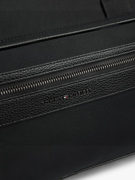 Bolsa Duffel com Logo e Texturas Mistas