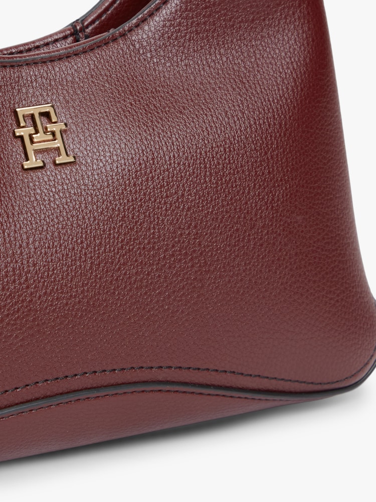 Bolsa Hobo Transversal Th Monogram com Placa