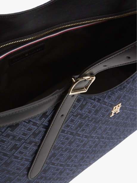 Bolsa Tote Jacquard com Monograma TH