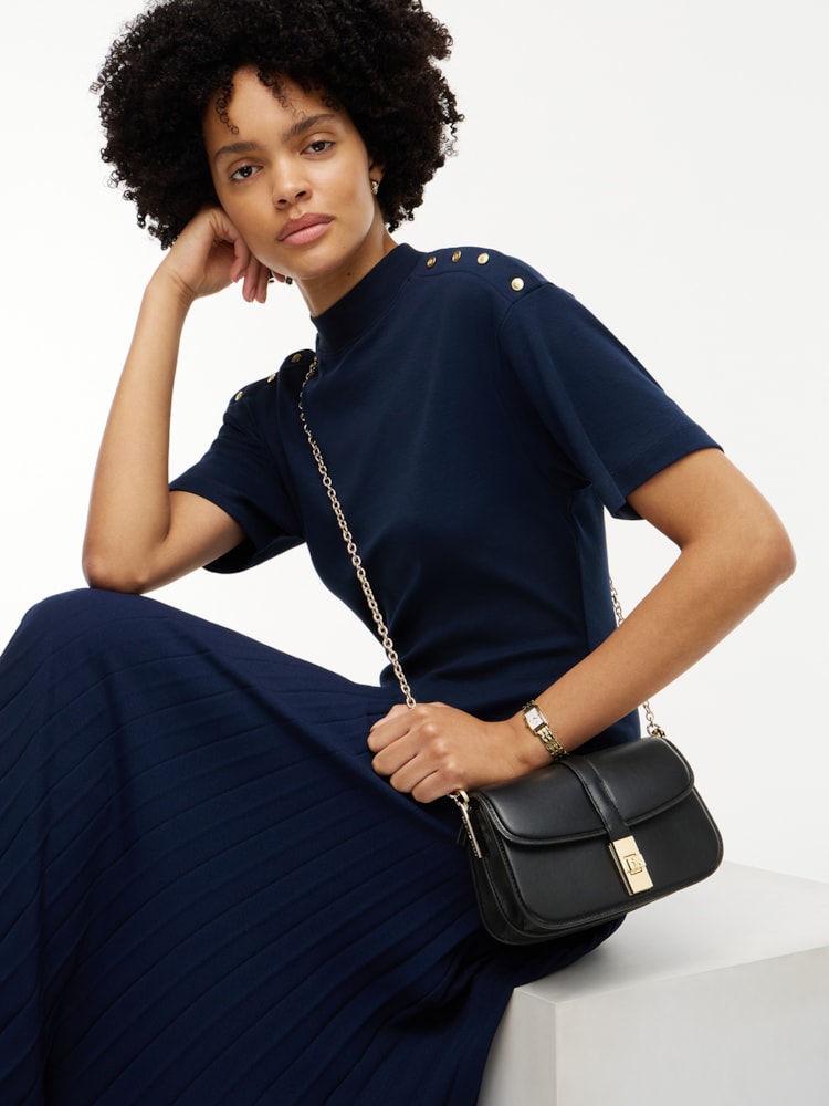 Bolsa Transversal com Alça de Corrente e Monograma Th Heritage