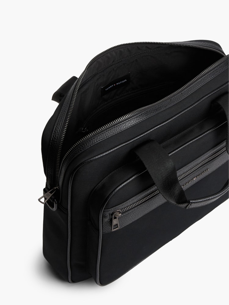 Bolsa Transversal para Laptop com Logo e Texturas Mistas