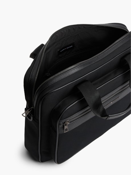 Bolsa Transversal para Laptop com Logo e Texturas Mistas