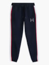 Calça de Moletom Piquê com Punho e Listra de Logo