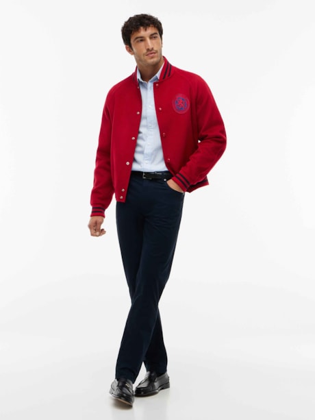 Calça Denton Slim Reta com Cinco Bolsos