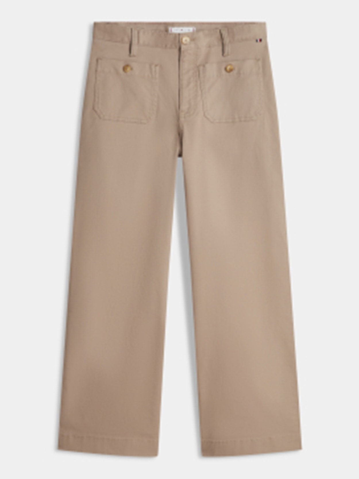 Calça em Sarja com Bolsos