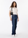 Calça Jeans Bootcut de Cintura Média