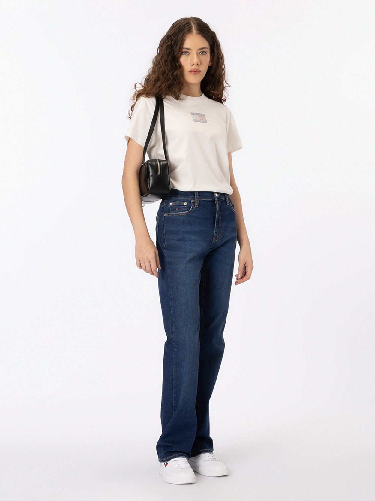 Calça Jeans Bootcut de Cintura Média