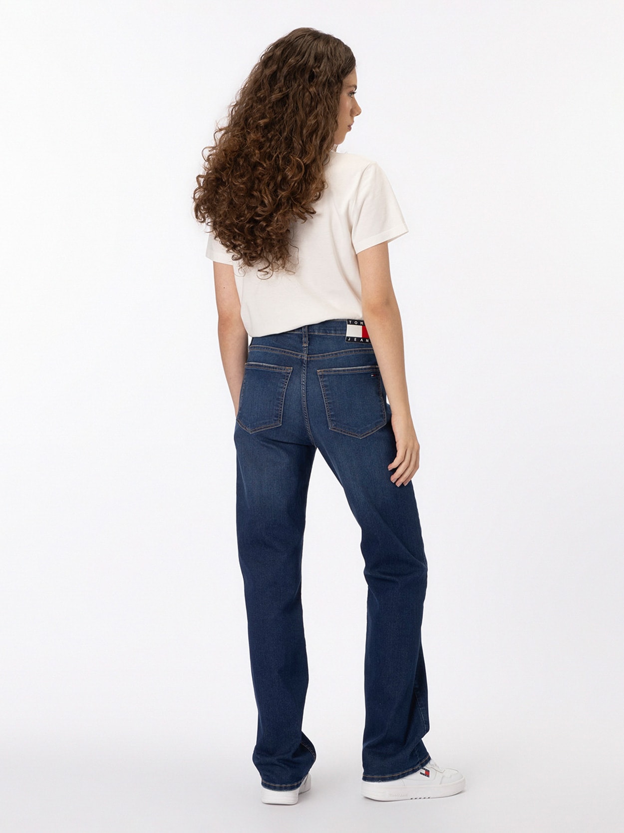 Calça Jeans Bootcut de Cintura Média