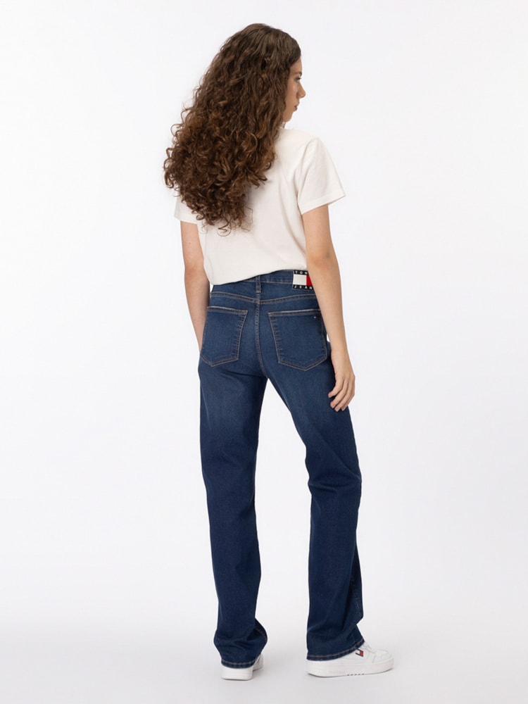 Calça Jeans Bootcut de Cintura Média