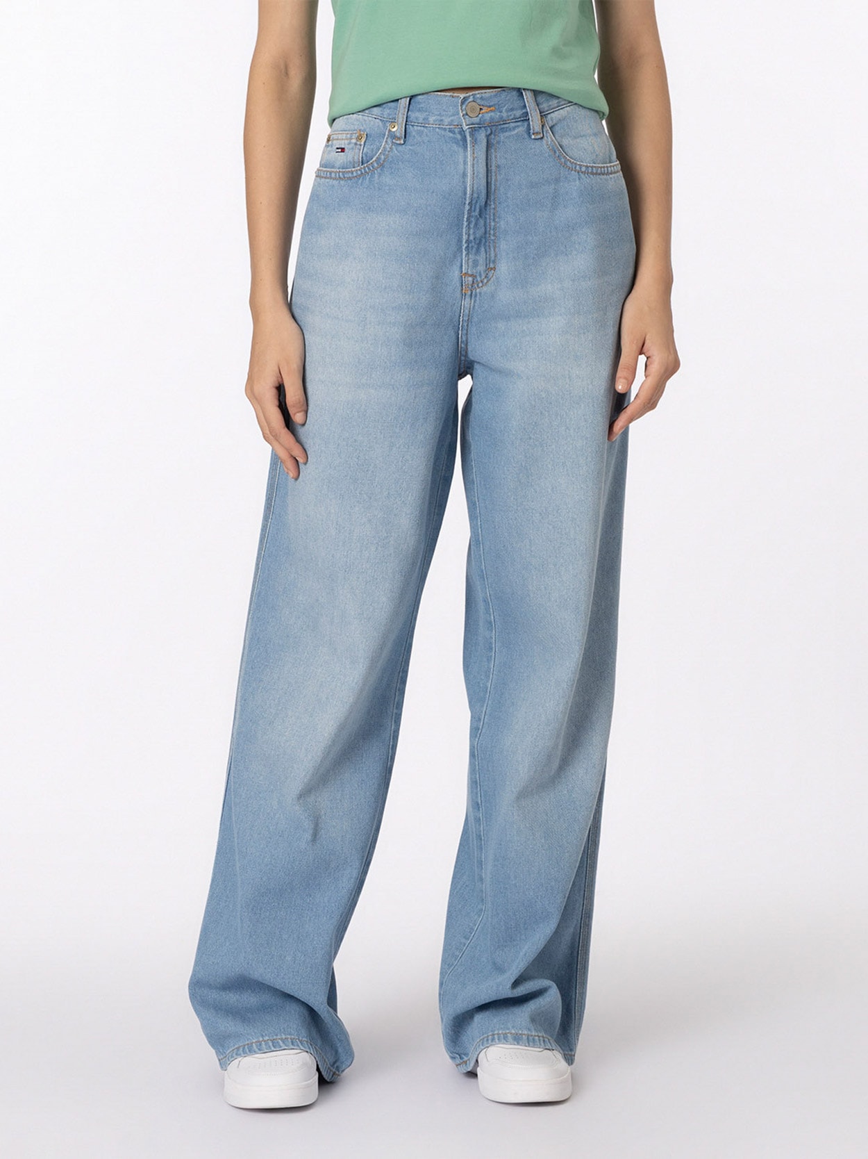 Calça Jeans Claire Cintura Alta Pernas Largas
