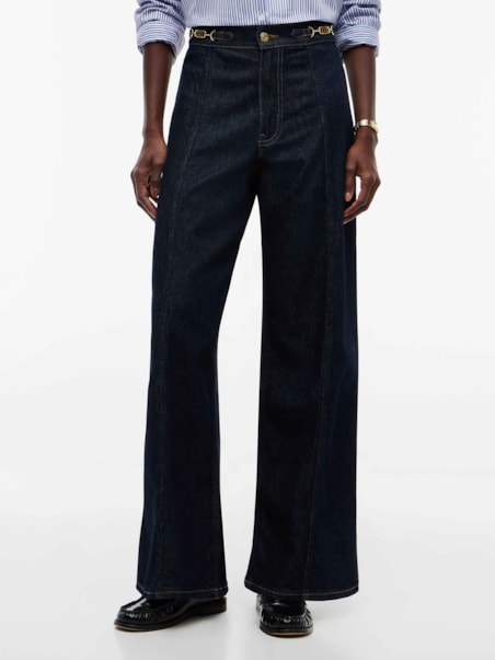 Calça Jeans Ellis Cintura Alta Wide Leg