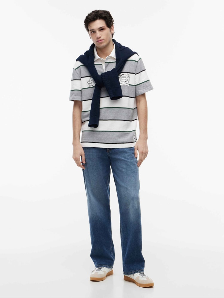 Calça Jeans Jaimie Loose Reta com Efeito Whiskers
