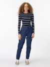 Calça Jeans Mom Cintura Alta Corte Afunilado