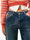 Calça Jeans Reta e Justa de Cintura Média