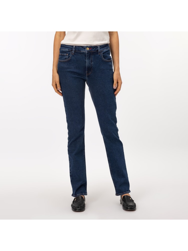 Calça Jeans Slim de Cintura Média