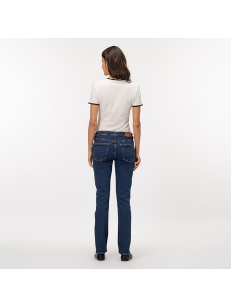 Calça Jeans Slim de Cintura Média