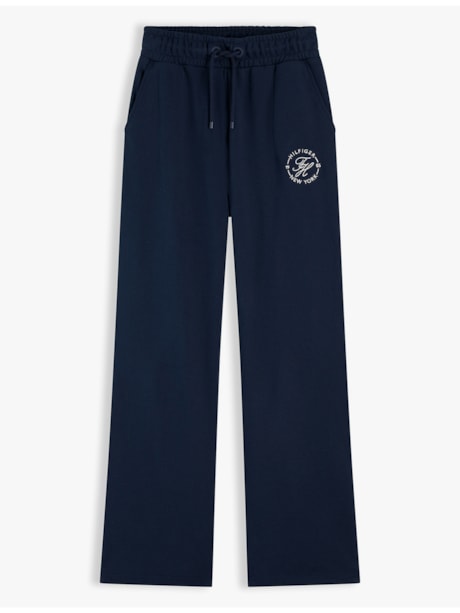 Calça Jogger Reta com Cordão e Logo