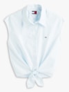 Camisa Amarração Frontal Popeline