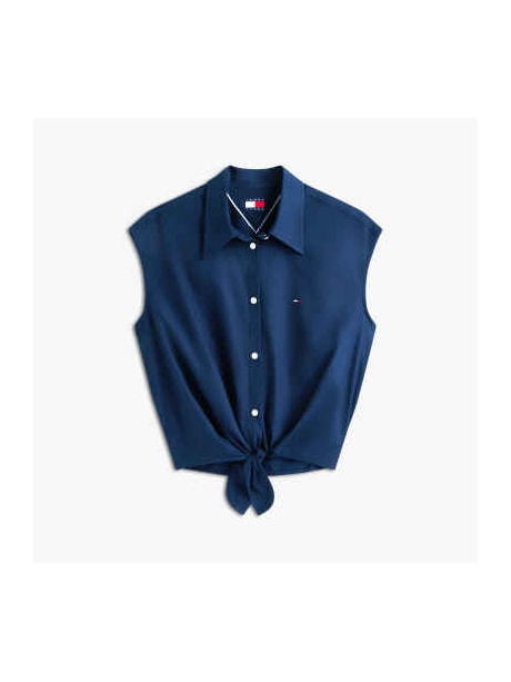 Camisa Amarração Frontal Popeline