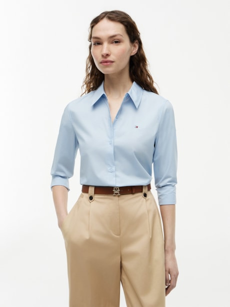Camisa Clássica de Popeline Regular