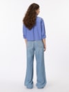 Camisa Cropped em Popeline Relaxed