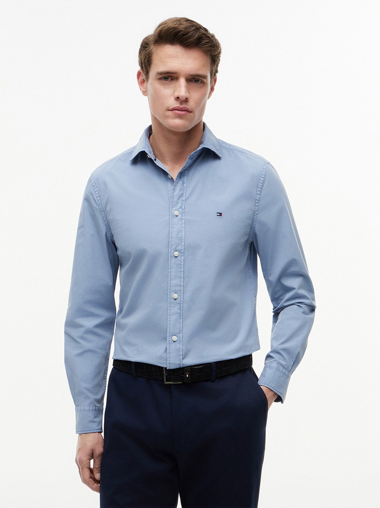 Camisa de Popeline Lavada Regular