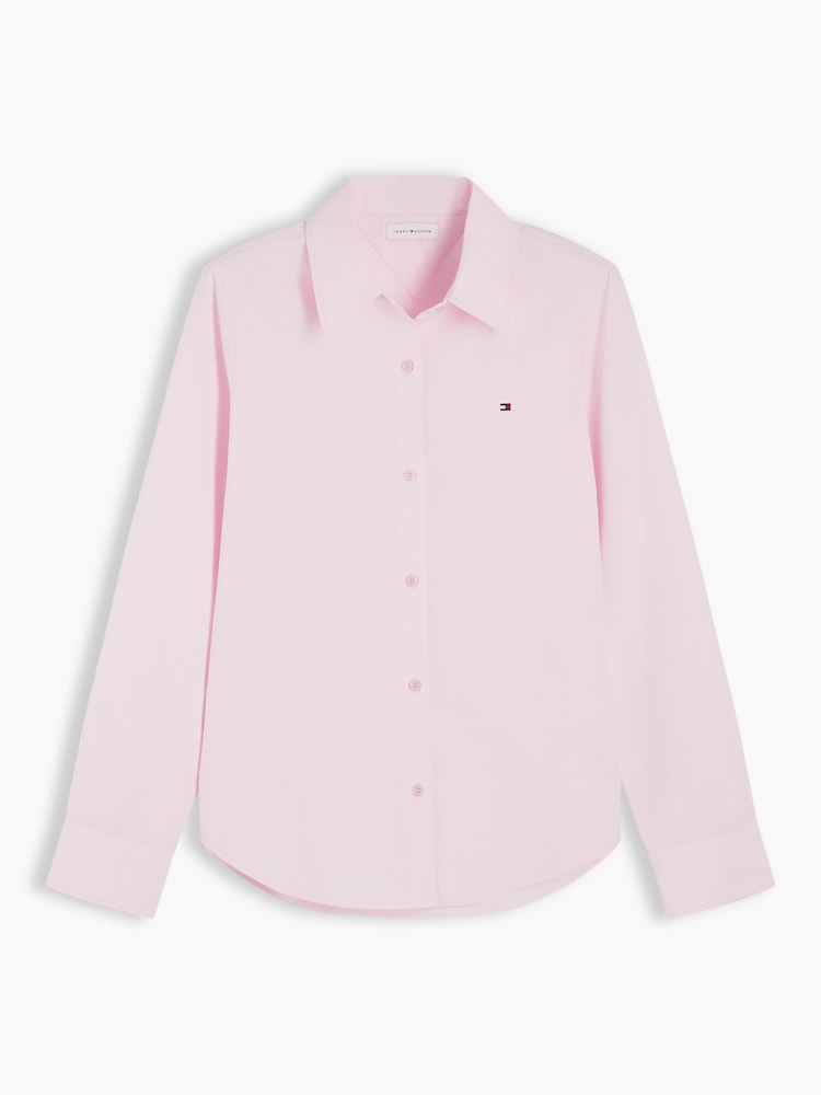 Camisa em Popeline Regular Fit com Bordado de Bandeira