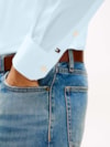 Camisa em Sarja com Colarinho Button Down Flex