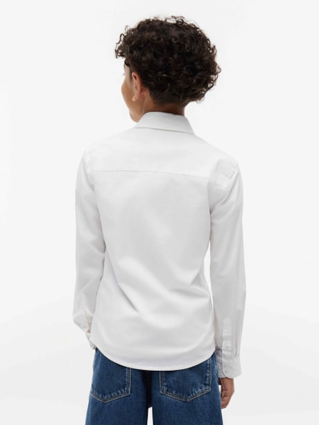 Camisa Liso com Elastano Popeline
