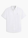 Camisa Manga Curta em Linho Washed Regular Fit