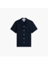 Camisa Manga Curta em Mix de Linho Regular Fit