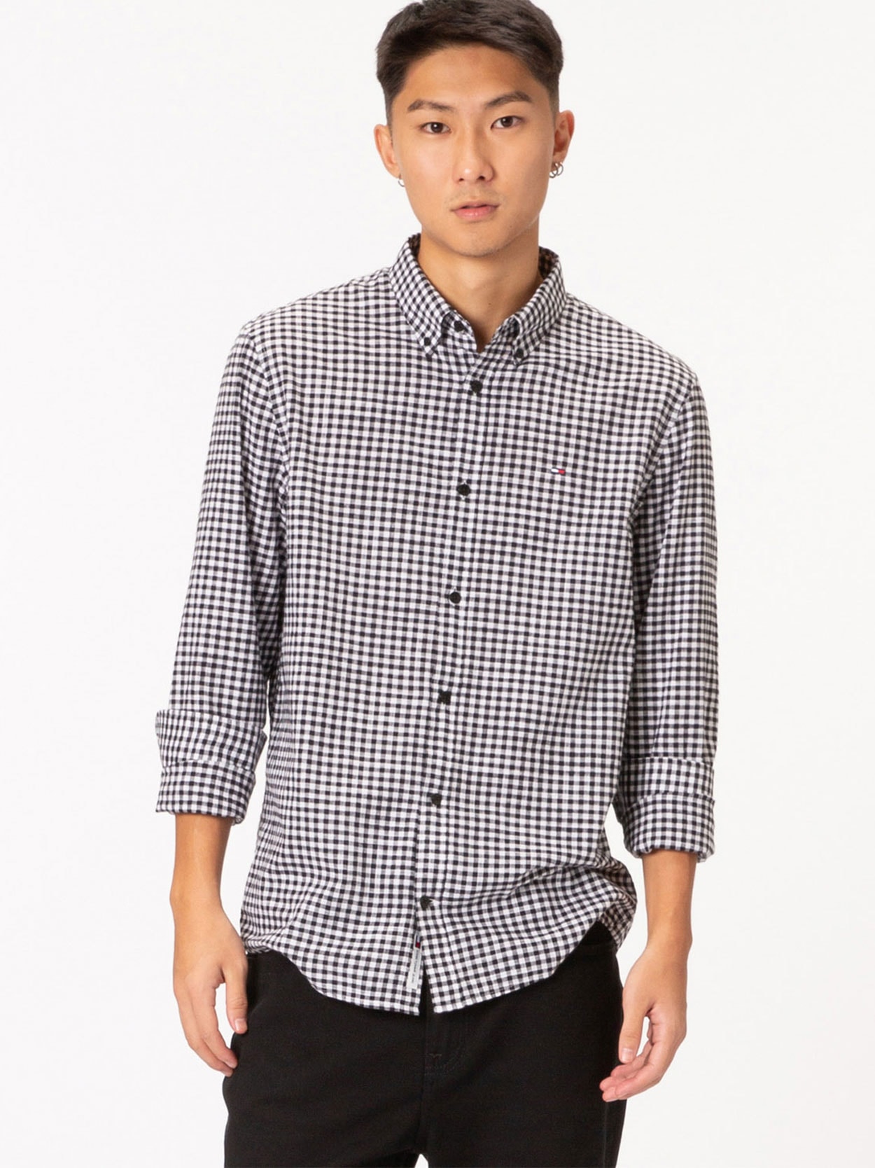 Camisa Manga Longa Regular com Logo Bordado