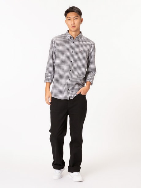 Camisa Manga Longa Regular com Logo Bordado