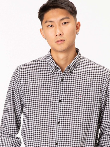 Camisa Manga Longa Regular com Logo Bordado
